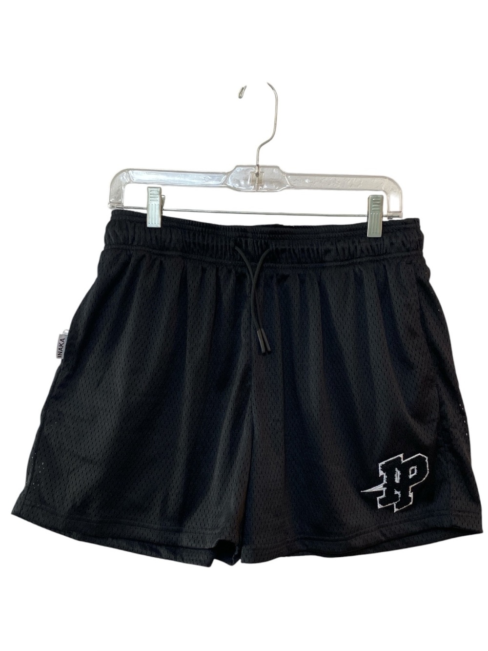 Inaka Power Mesh Athletic Shorts Size XXL Black Logo Patch Lined Comfy Pockets